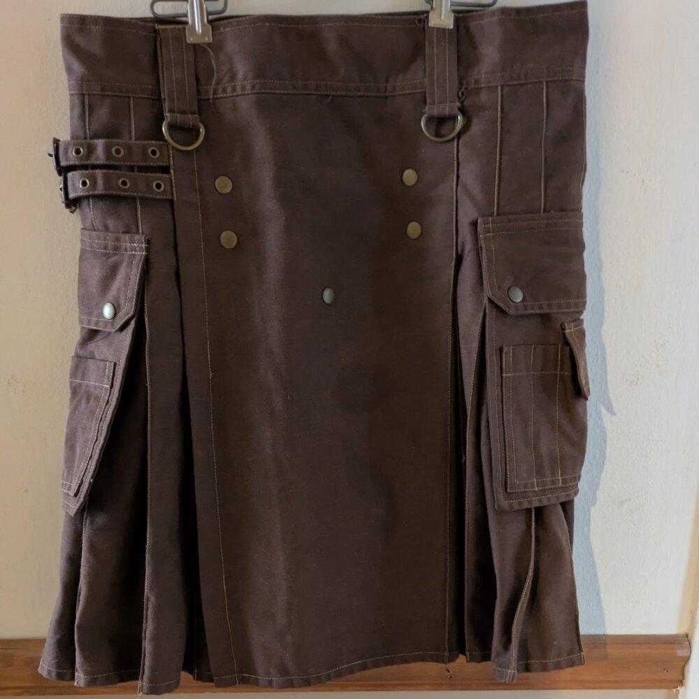 Damn Near Kilt Em Brown Kilt